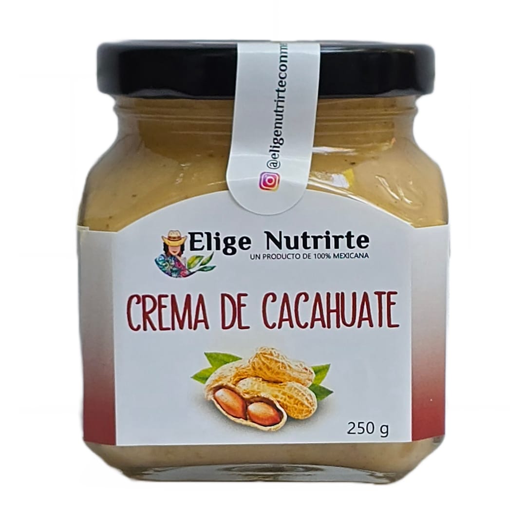 Crema de Cacahuate 100% Natural - 1 sólo ingrendiente