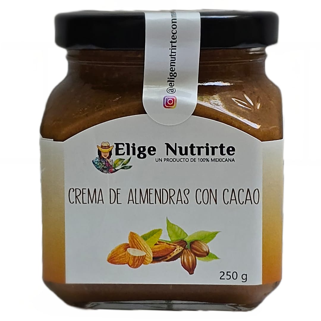 Crema de Almendras y Cacao 100% Natural